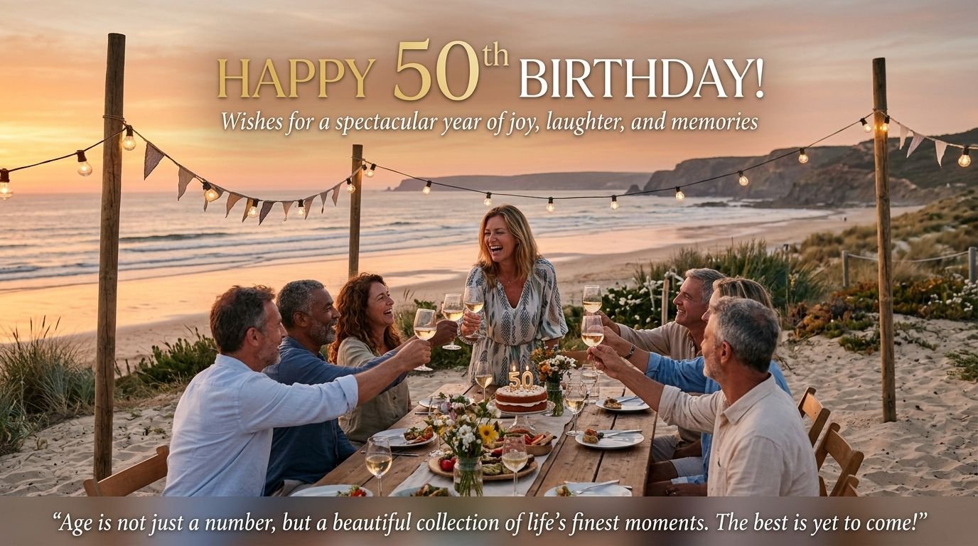 Happy 50th Birthday Wishes: 250+ Heartfelt & Funny Messages
